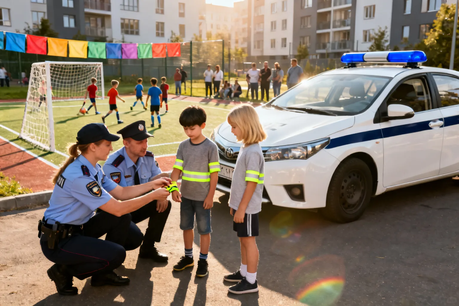 Policjanci ruchu drogowego promowali bezpieczeństwo na turnieju Futbolowe Marzenia