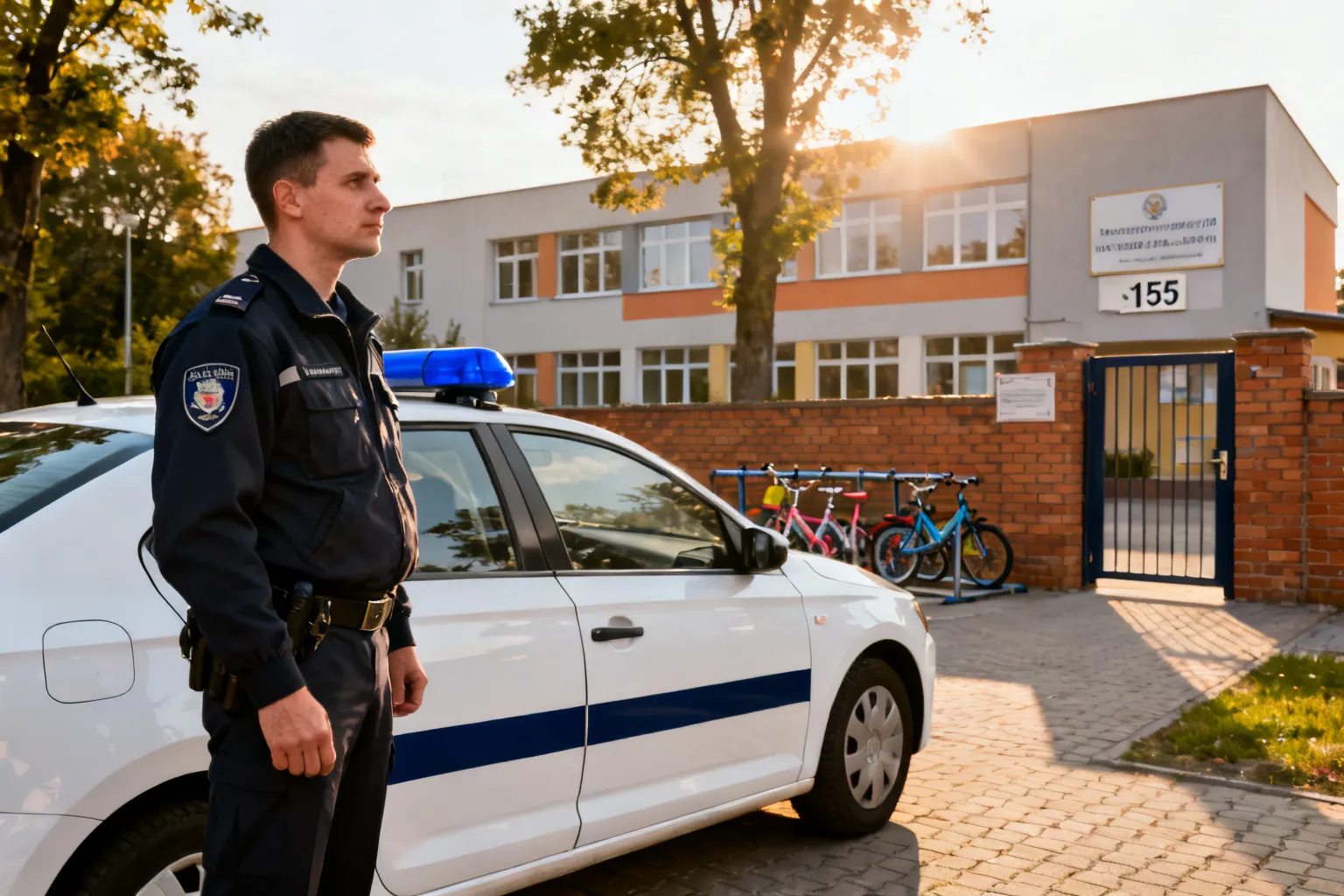 Policja w SP 155 w Krakowie o bezpieczeństwie uczniów
