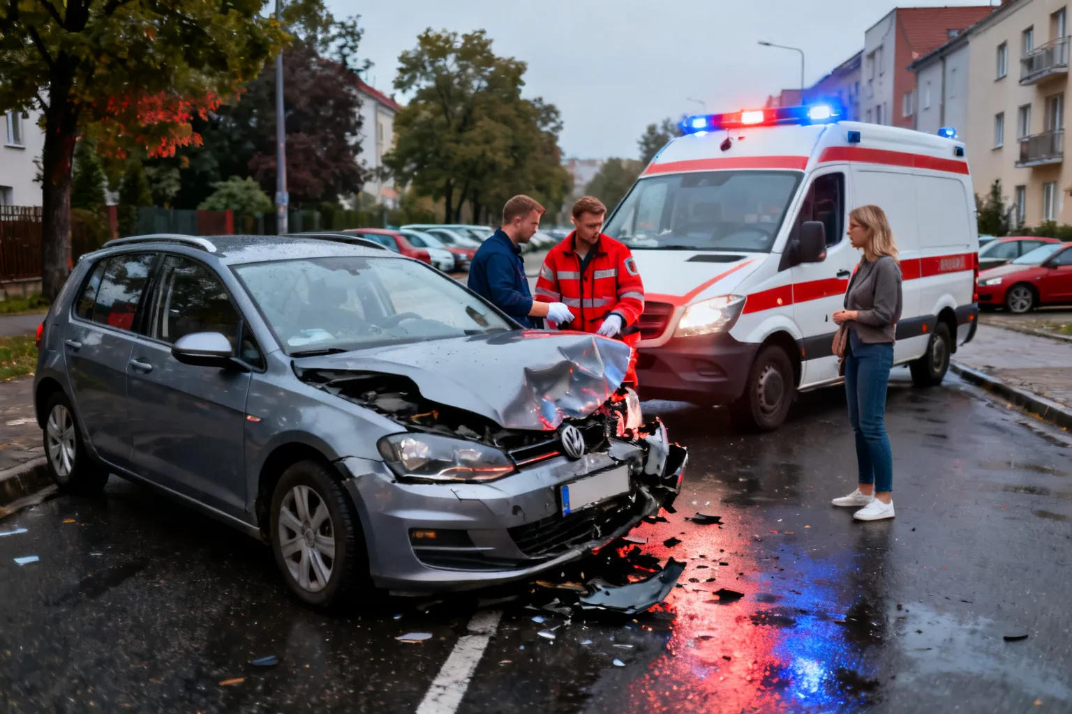 Wypadek: karetka zderzyła się z samochodem na ul. Wielickiej w Krakowie