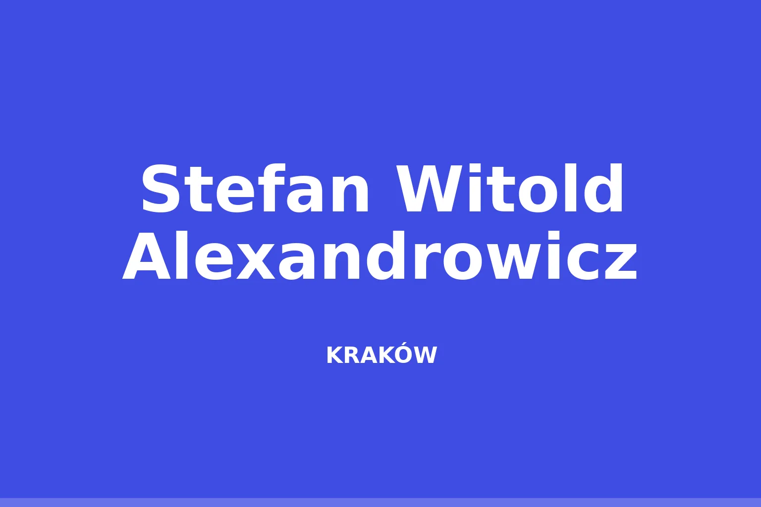 Stefan Witold Alexandrowicz