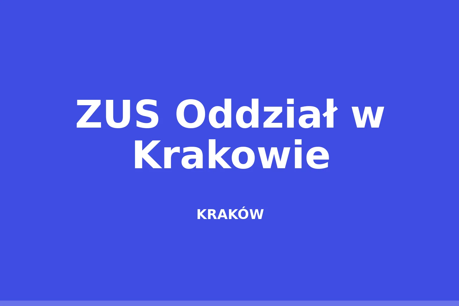 ZUS Oddział w Krakowie