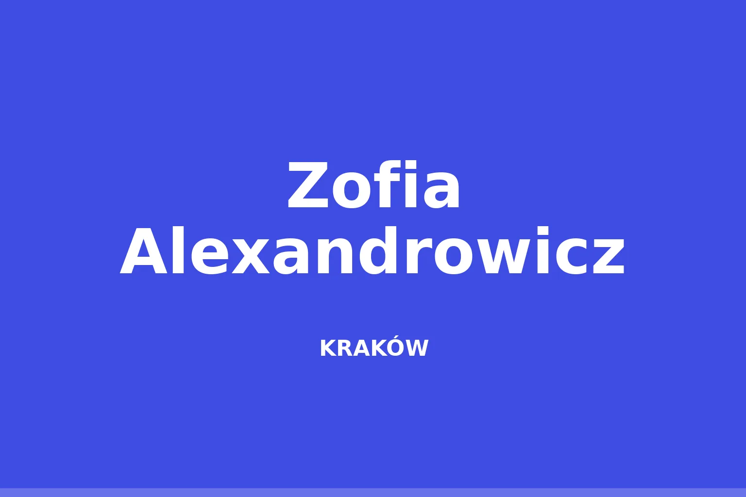 Zofia Alexandrowicz