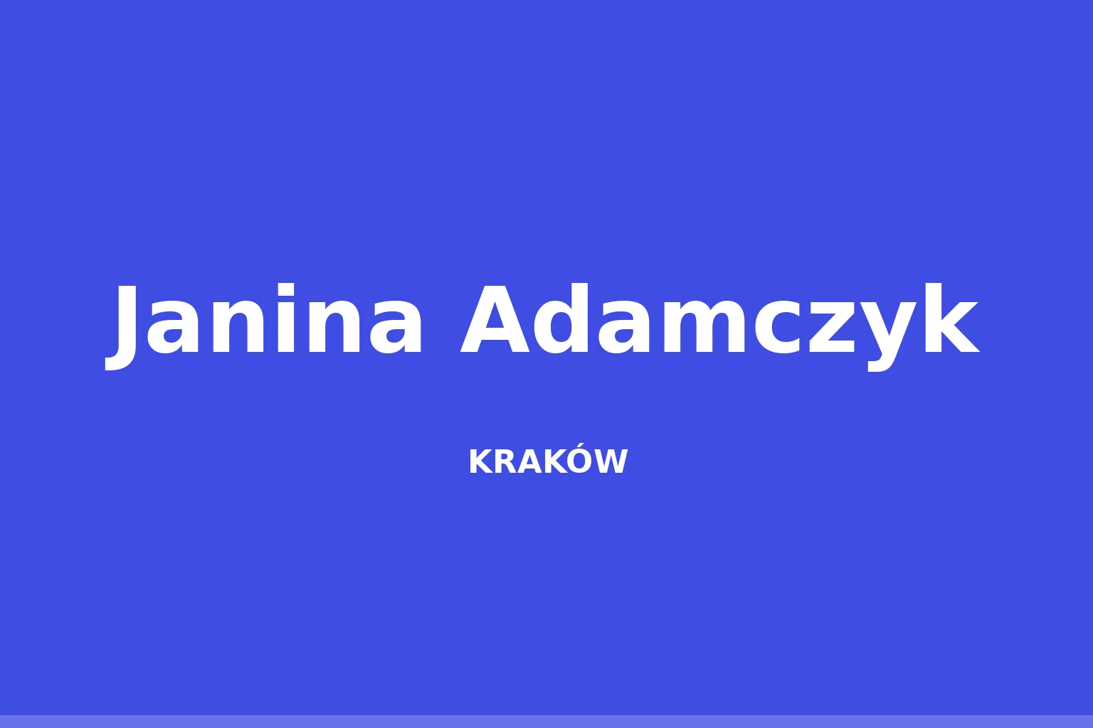 Janina Adamczyk