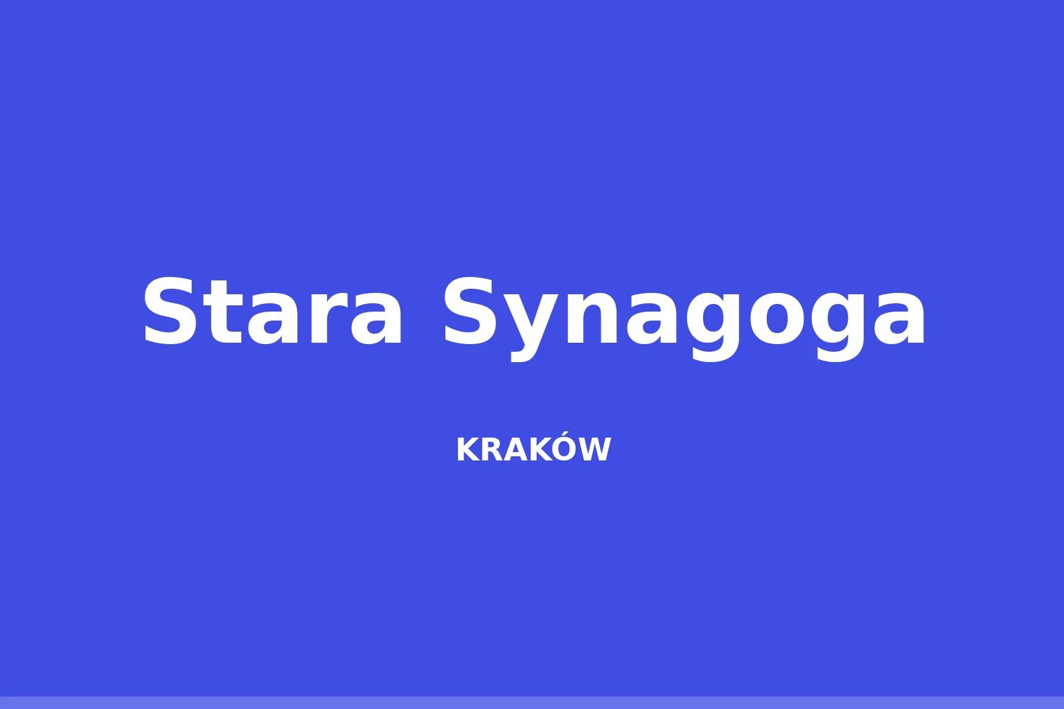 Stara Synagoga